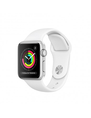 Apple Watch Series 3 Aluminium 42mm - Argent - Bon état pas cher 